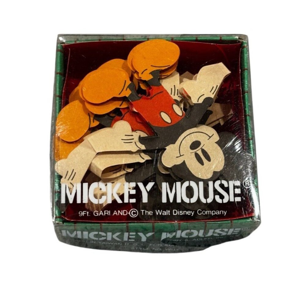 Mickey Mouse Foot Long Vintage Christmas Paper Garland Kurt Adler